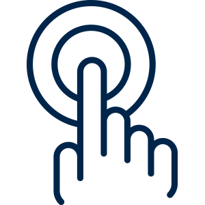Icon of finger activating a button