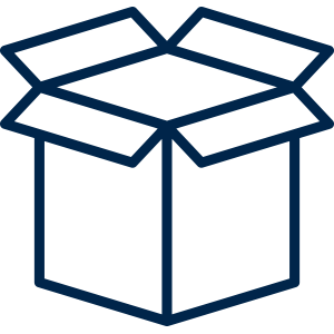 Icon of an open box