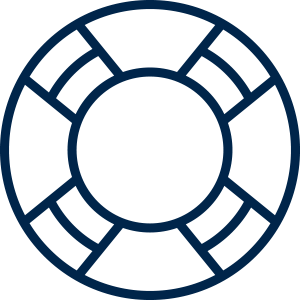 Icon of a life preserver